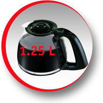 Moulinex Coffee Machine, Subito Filter Coffee Maker, 1.25 L, 10 To 15 Cups, Anti Drip System, 30 Min Keep Warm Function, FG370827, Black, 1 Year Warranty